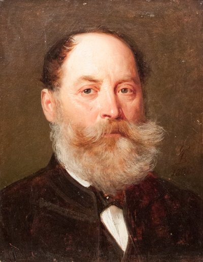 Portrait of Vilmos Benczur, Father of the Artist by Gyula Benczúr